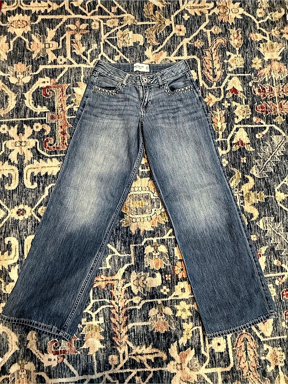 Abercrombie & Fitch Wide Leg Jeans in Blue Kids Size 11/12 Regular